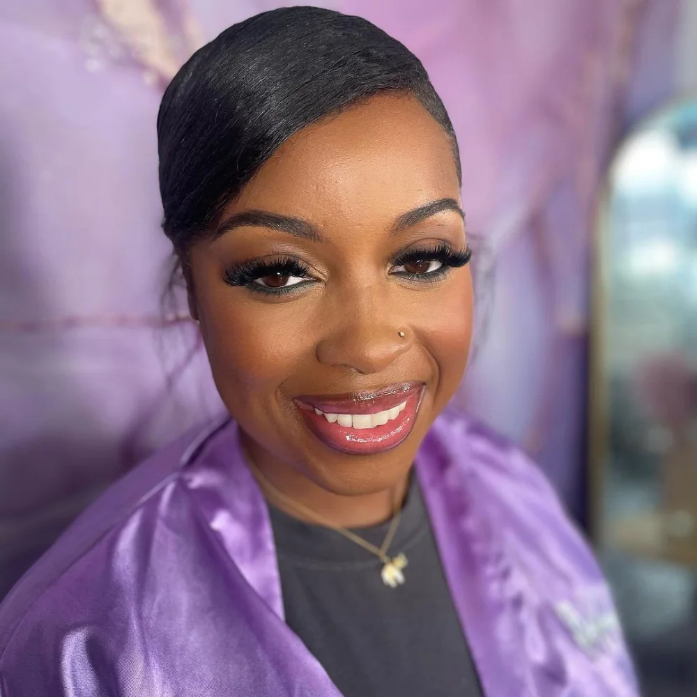 Makeup and Lash Transformation by Amira of The Miracle Werker Lash Bar and Esthetics Studio in Philadelphia.